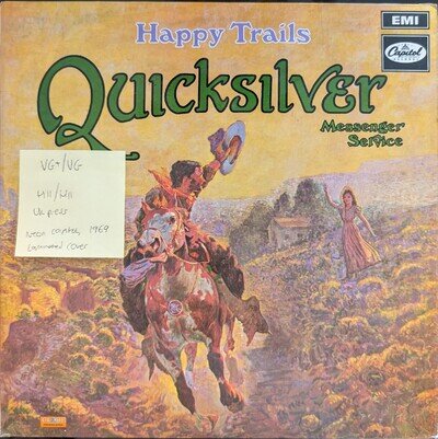 Quicksilver Messenger Service Happy Trails Vinyl Record VG+/VG E-ST120 1969