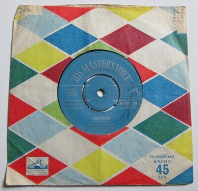 Steve Lawrence - 7" UK 45 - Footsteps - 1960 - HMV - 45-POP 726 - C/S - G/VG