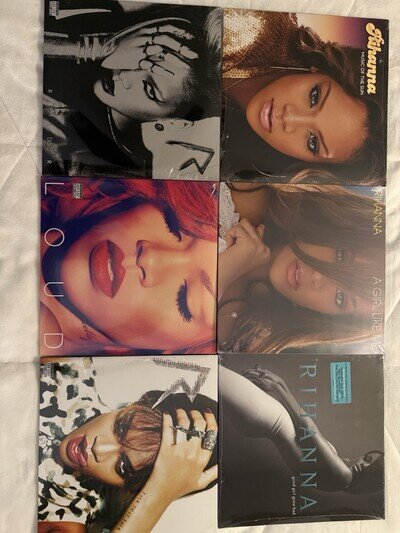 Rihanna 6 Vinyl LOT Music Of The Sun/A Girl Like Me/Rated R/Loud/Good Girl Gone…