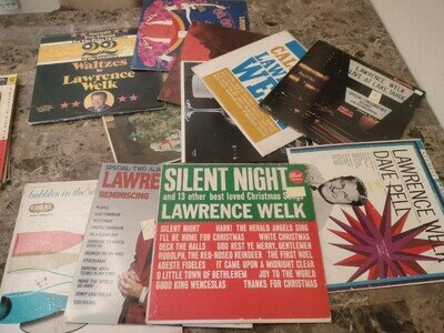 lot of 18 vintage Lawrence Welk vinyl records with covers 1960s-1970s