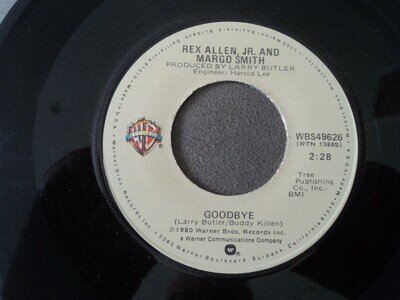 Rex Allen Jr. and Margo Smith - Goodbye - RARE US press - 7" single