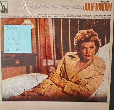 Julie London Nice Girls Don't Stay for Breakfast Vinyl Record VG/VG LBY1364 1967