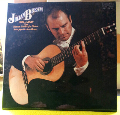 JULIAN BREAM VILLA LOBOS 12 ETUDES FOR GUITAR RCA RED SEAL RL 12499 1978 MINT/NM