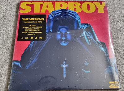 WEEKND - STARBOY (Explicit) - TRANSLUCENT DOUBLE RED VINYL - NEW & SEALED
