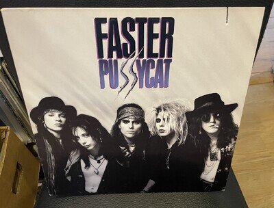 Faster Pussycat- Faster Pussycat LP USA Import Plays VG 80s Hair Metal Era