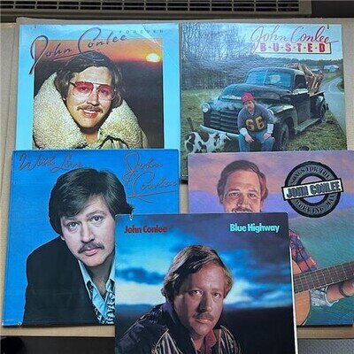 JOHN CONLEE - lot of 5 x vinyl LP's in excellent condition - busted/with love..
