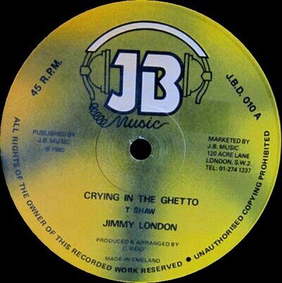 Jimmy London - Crying In The Ghetto (12")
