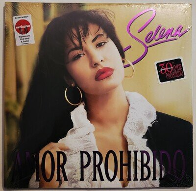 SELENA AMOR PROHIBIDO 30th ANNIVERSARY LP TRANSLUCENT PINK VINYL & POSTER TARGET