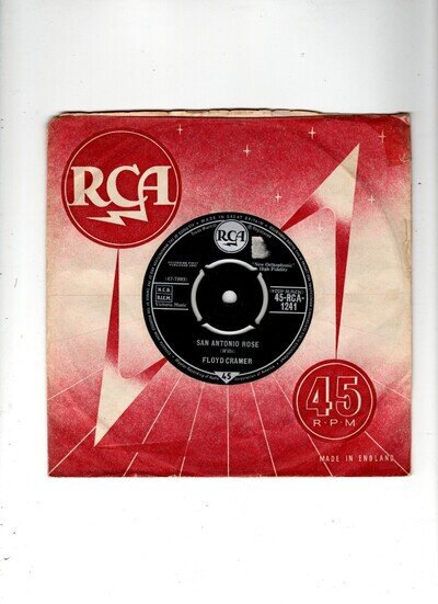 FLOYD CRAMER - SAN ANTONIO ROSE /I CAN JUST IMAGINE. UK 1961 ORIG 7" & CO/SL. EX