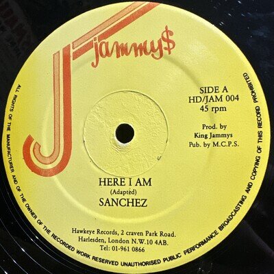 SANCHEZ / FIRE HOUSE CREW - HERE I AM / PRESENT (Late 80s 12”) RARE 1ST UK PRESS