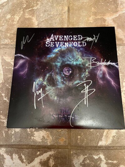 AVENGED SEVENFOLD - THE STAGE - VINYL LP RECORD - SIGNED AUTOGRAPHED FULL BAND