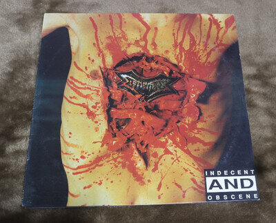 LP DISMEMBER Indecent And Obscene 1993 First Pressing Insert