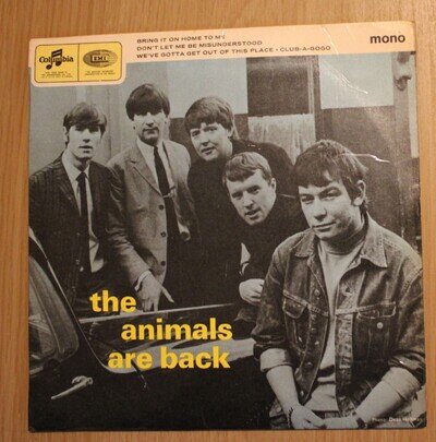 The Animals: The Animals Are Back. '65 UK Columbia 7" EP. SEG 8452. 1R/1R !!