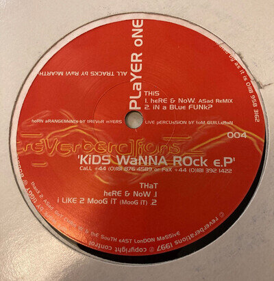Player One (3) - Kids Wanna Rock EP 12" Vinyl EP Reverberations 1997