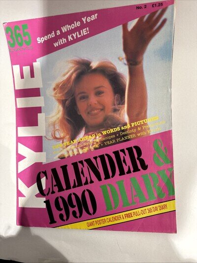 Kylie Minogue Calendar & Poster 1990.. RARE No diary.