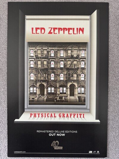 Led Zeppelin Physical Graffiti remaster official 2 sided promo mini poster 2015