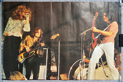 Original vintage Led Zeppelin 1971 large band poster - by Pace International