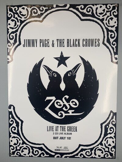 Led Zeppelin Jimmy Page & The Black Crowes Poster Original SPV Promo 2000 #2