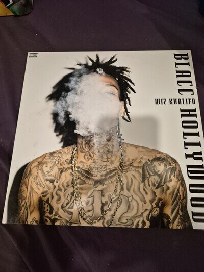 WIZ KHALIFA-Blacc Hollywood~2014 BLACK & WHITE COLORED Split~Vinyl 2LP~INSERT~EX
