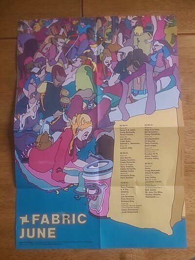 Fabric Flyer London Nightclub Dance Music Memorabilia Rave Scene Poster Flyer