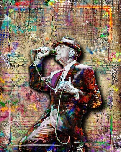 Leonard Cohen 18x24in Poster Leonard Cohen Tribute Print Free Shipping US
