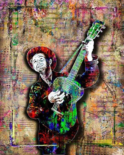 WOODY GUTHRIE Tribute 16x20in Poster Woody Guthrie Pop Art Free Shipping