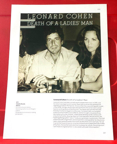 Leonard Cohen Death Of A Ladies Man Album Cover Art PICTURE / PRINT 12" x 9"