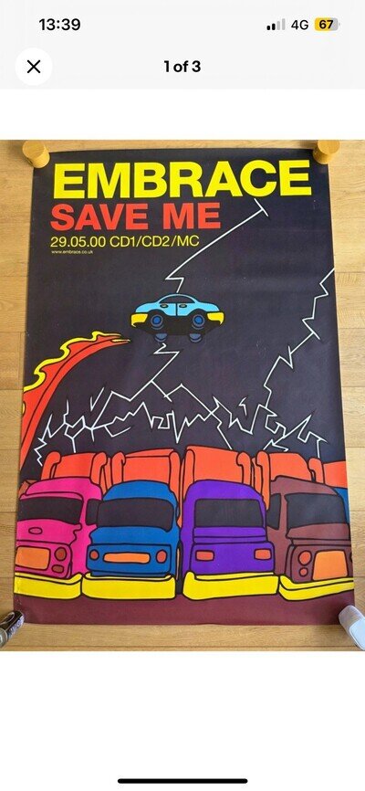 Embrace / save me - Original Billboard poster
