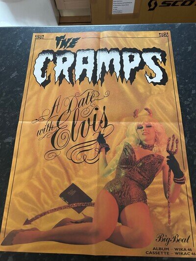 The Cramps Original 1986 and Rare "A Date With Elvis" poster