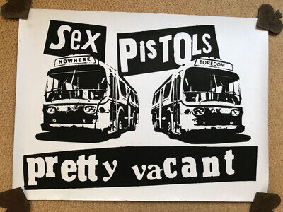 SEX PISTOLS Pretty Vacant Vintage Poster Print MADE IN UK