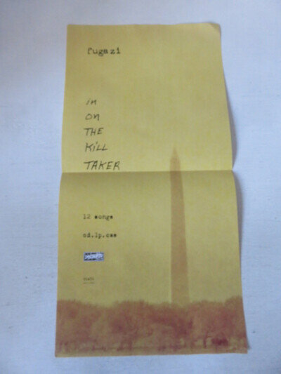 FUGAZI In On The Kill Taker ORIGINAL DISCHORD RECORDS 1993 PROMOTIONAL POSTER