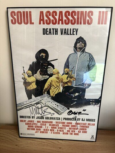 Soul Assassins Death Valley Dj Muggs And Chaz Bojorquez Signed Poster