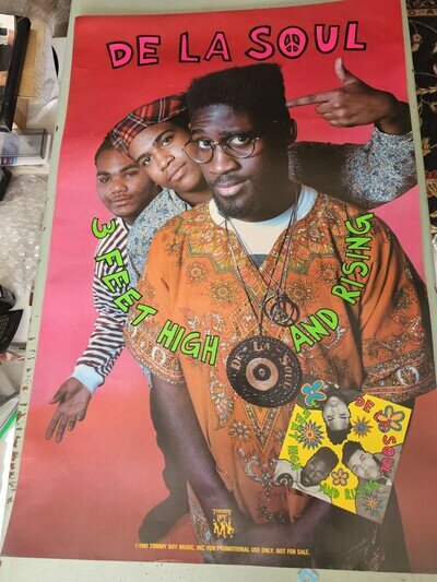 DE LA SOUL- Promo Poster 1989 36 X 24 HARD TO FIND Very Good Plus DS2