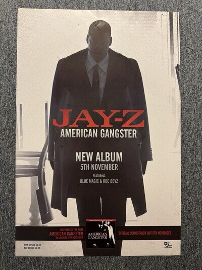 COOL VINTAGE 72x51CM RECORD STORE/BILLBOARD POSTER - JAY-Z (2007)