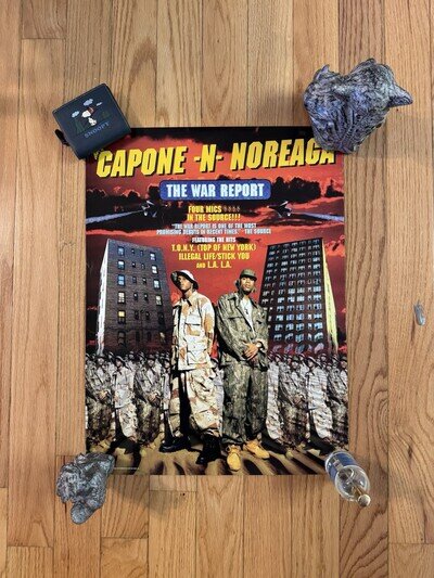 CAPONE N NOREAGA Rare War Report POSTER 1997 new york hip hop supreme skate
