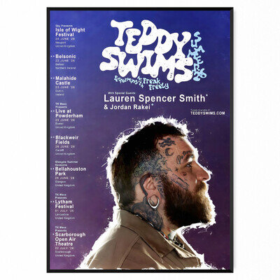 Teddy Swims Concert Poster All UK+Ireland Dates Print For Teddy Swims Fans A5-A1
