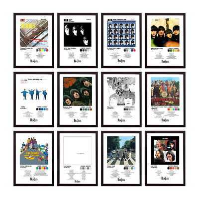 THE BEATLES BAND ARTIST ALBUM POSTER SIGNED AUTOGRAPH ART PALETTE MUSIC GIFT