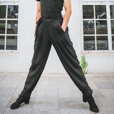 National Standard Latin Dance Pants Men's Ballroom Dance Practice Pants Trousers