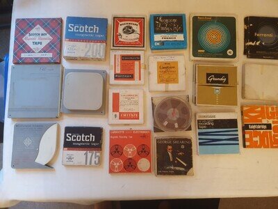 Vintage Used Mixed Lot 25 Audio Tapes boxed cassettes 2 French language study