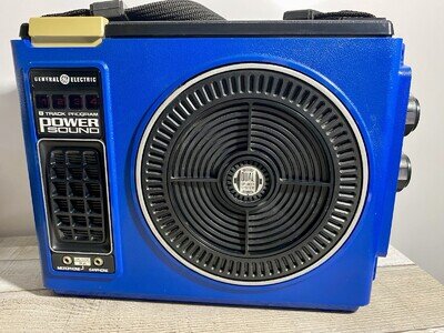 Nice Serviced GE 8 Track Player "Loudmouth" Portable & Home (See Video In Use)