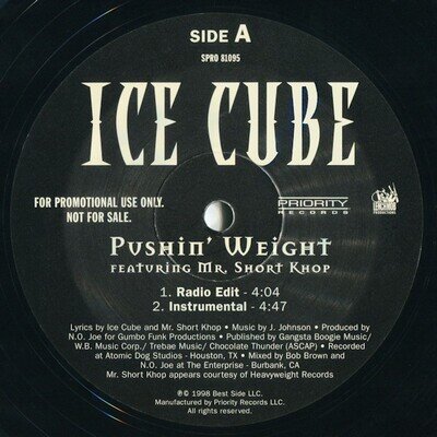 Ice Cube - Pushin' Weight (12", Single, Promo)