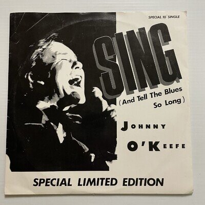 Johnny O’Keefe SING Vinyl Record 10” 45 RPM Single Festival 1986