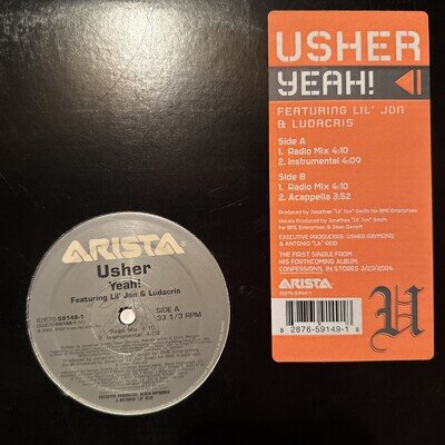 USHER feat LIL' JON & LUDACRIS - YEAH! 12" 2004 US ARISTA RECORDS EX