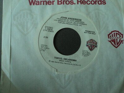 John Anderson - Tokyo, Oklahoma - 7" single - SUPER RARE US PROMO press