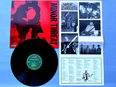 MINOR THREAT 1984 US $4 RED SLEEVE INSERT VINYL LP HARDCORE PUNK ROCK BLACK FLAG