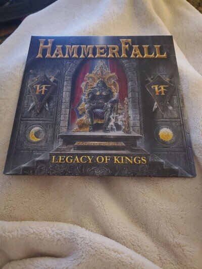 HammerFall - Legacy Of Kings Limited Edition 2019 Clear Black Red Splatter