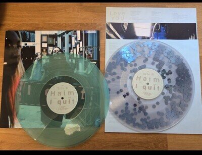 Haim I Quit 2LP Bad World Teal Glitter sequin Filled Vinyl MINT unplayed