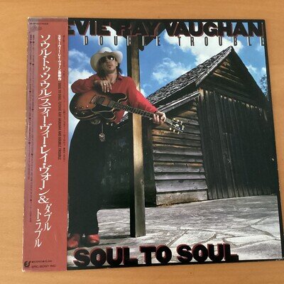STEVIE RAY VAUGHAN AND DOUBLE TROUBLE SOUL TO SOUL JAPAN LP OBI 28-3P-637