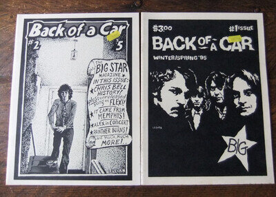 JOB LOT...2 X BACK OF A CAR 1&2..MAGAZINES + 7" FLEXIDISC..BIG STAR/ALEX CHILTON