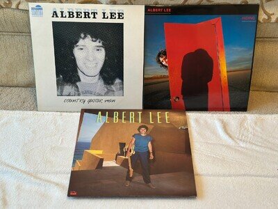 ALBERT LEE - Country Guitar Man/Albert Lee/Hiding - 3 x LP LOT Blues Rock EX/EX